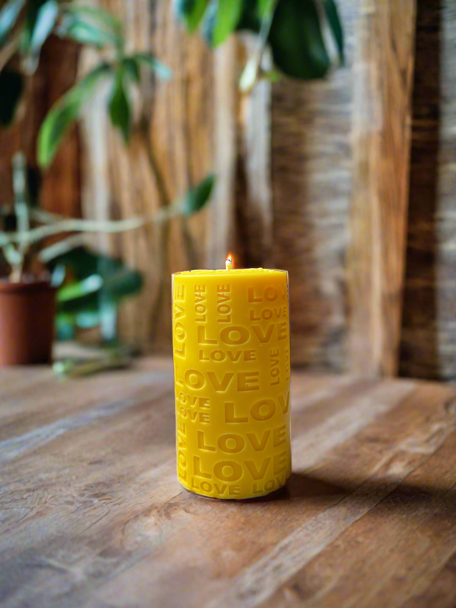 Love pillar soy wax candle