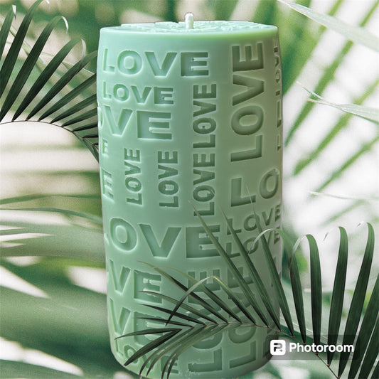 Love pillar soy wax candle