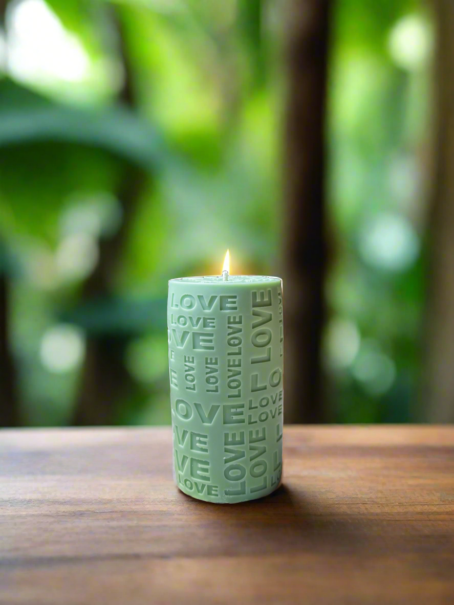 Love pillar soy wax candle