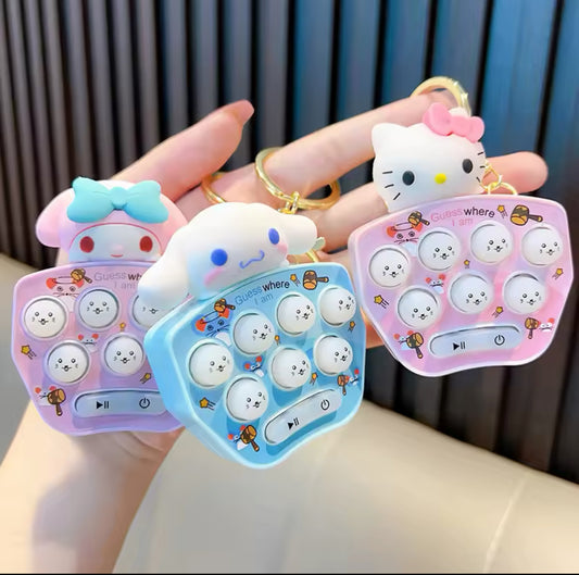 Sanrio Hello Kitty Game Console Mini Handheld Whack-a-mole Mini Decompression Game Console Children's Educational Toys