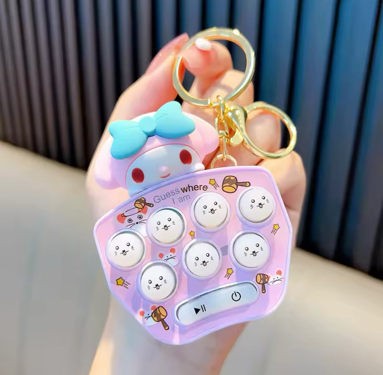 Sanrio Hello Kitty Game Console Mini Handheld Whack-a-mole Mini Decompression Game Console Children's Educational Toys