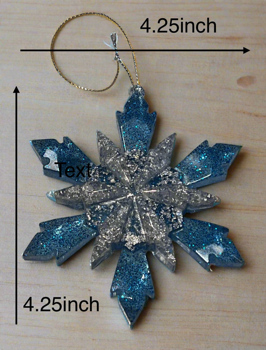 4 Pieces Handmade Resin Art Christmas Tree Ornaments