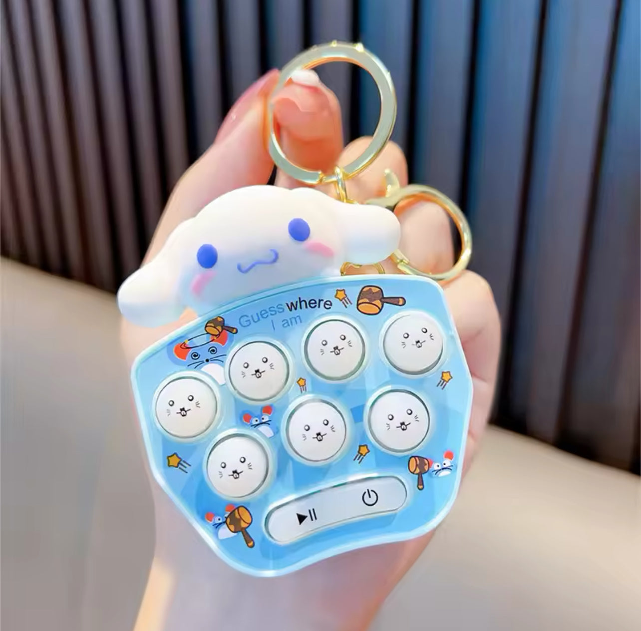 Sanrio Hello Kitty Game Console Mini Handheld Whack-a-mole Mini Decompression Game Console Children's Educational Toys